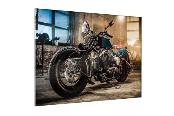 impression en verre - Moto custom
