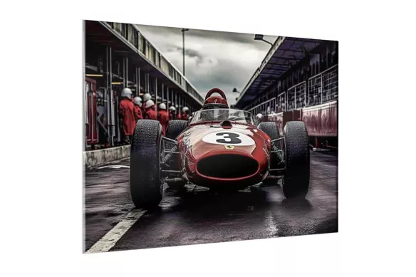 impression sur Verre - Course Automobile Années 30
