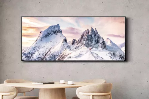 Tableau en verre XXL - Sommet blanc 160x60cm