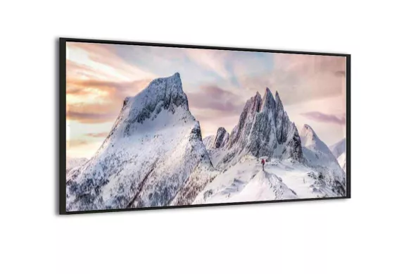 Tableau en verre XXL avec encadrement noir - Sommet blanc