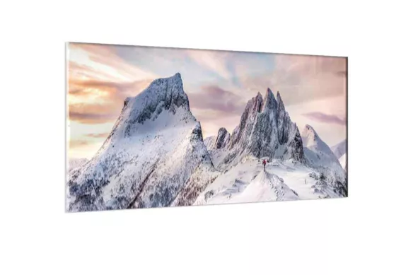 Tableau en verre XXL - Sommet blanc 160x60cm