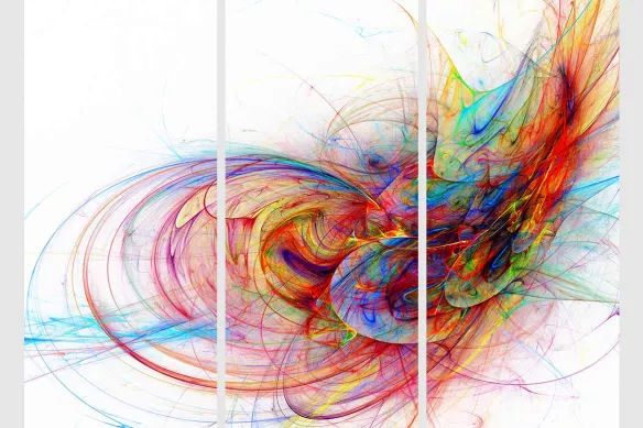 Tableau Triptyque abstrait Promotion : Darcos 120 X 80cm