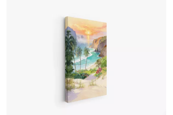 Toile murale coucher de soleil  - Douceur de ce chemin