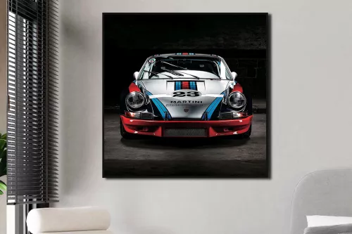 impression sur  Verre - Voiture de Course Vintage