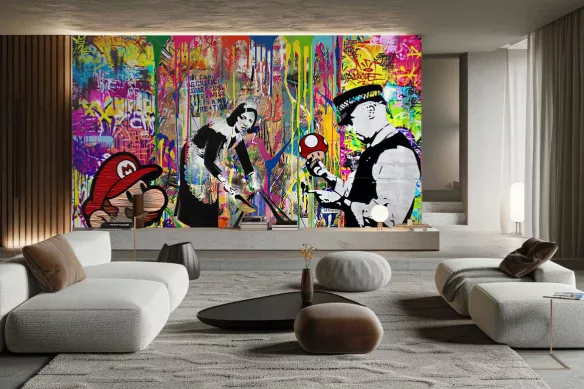 Papier peint Street Art Sous le Tapis