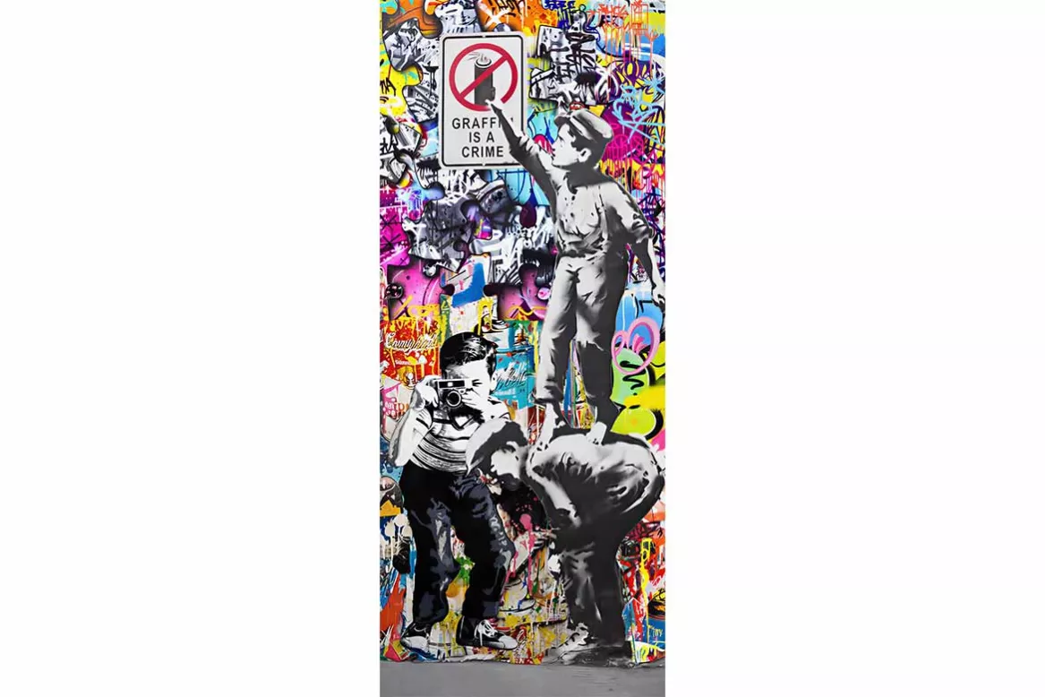 Sticker de porte Street Art Photo à la Volée