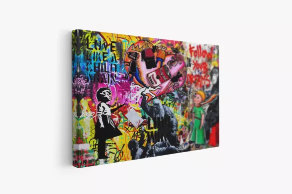 Tableau déco urbaine Love Win