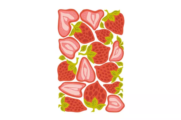 Tableau déco cuisine Fruitopia fraise rouge
