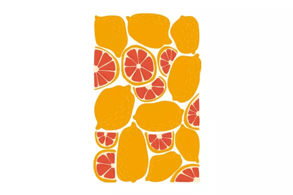 Tableau déco cuisine Fruitopia citron jaune