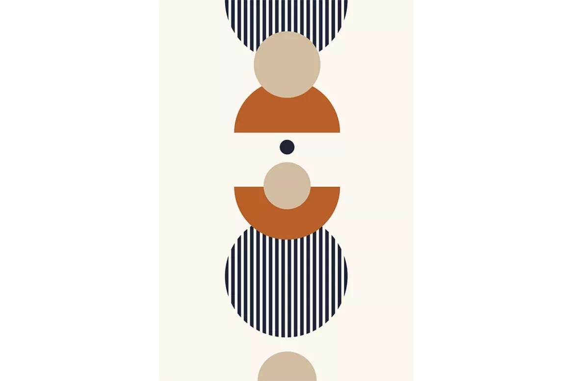 Tableau Abstrait Scandinave Sienna