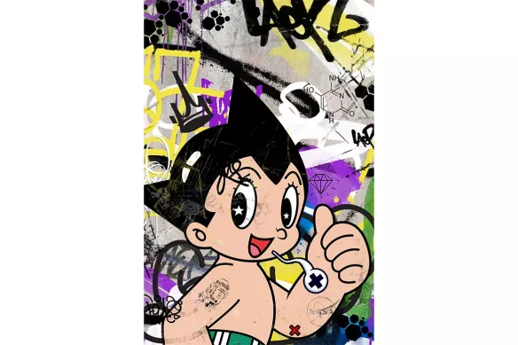 Tableau Street Art Astro Robot