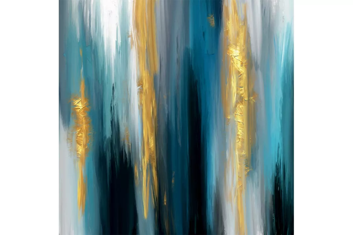 peinture Abstraite moderne Éclats de Minuit