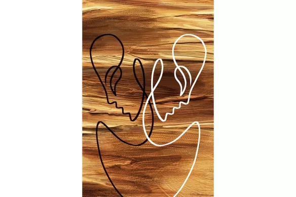 toile Moderne abstraite Du Trait au Portrait