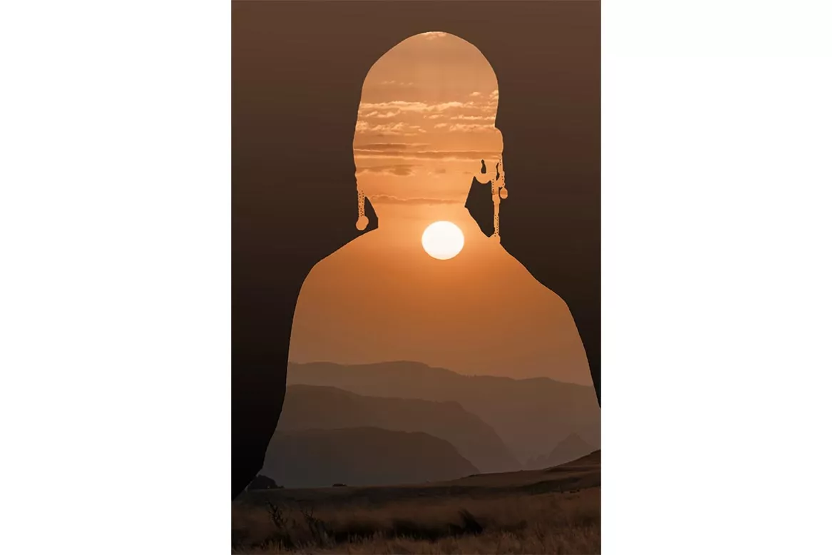 Tableau Savane Silhouette Ensoleillée