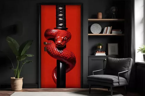Sticker de porte - la garde du serpent