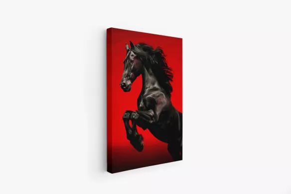 Toile Déco - Le cheval noir