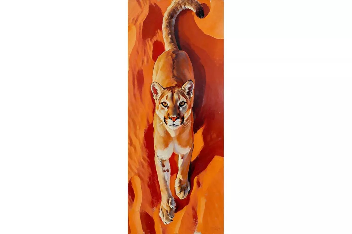 Sticker de porte - Puma des sables