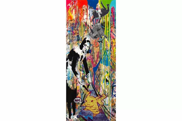 Sticker de porte street art L'Attaque Mystèr
