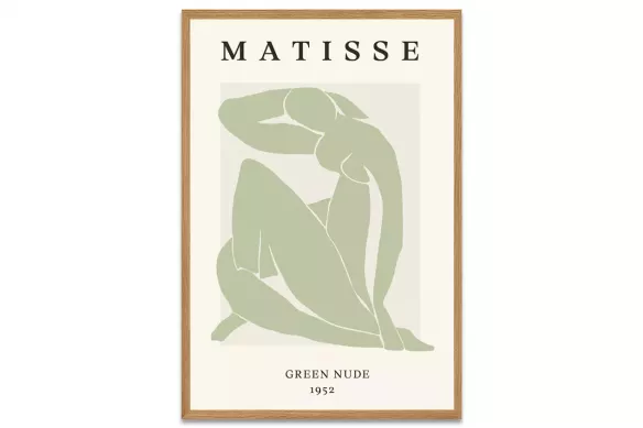 Toile Henri  Matisse Vert Sauge cadre-chene-portrait