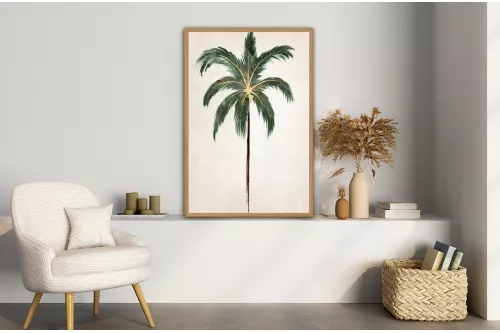 Toile Décoratif Palmier solitaire painting_wood_frame_vertical