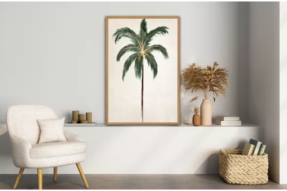 Toile Décoratif Palmier solitaire painting_wood_frame_vertical