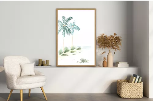 Peinture sur toile - Matin de Sable painting_wood_frame_vertical