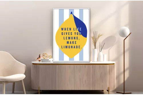 Tableau cuisine Citrons - Good Lemonade painting_white_frame_vertical