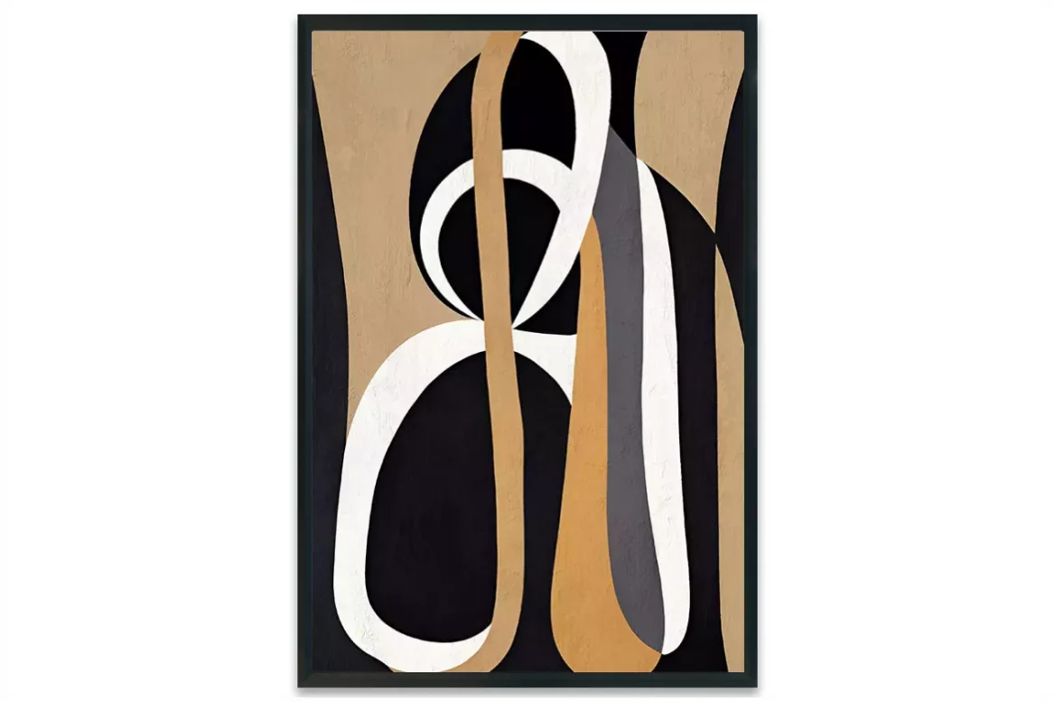 Toile Abstraite - Lignes du Temps painting_black_frame_vertical