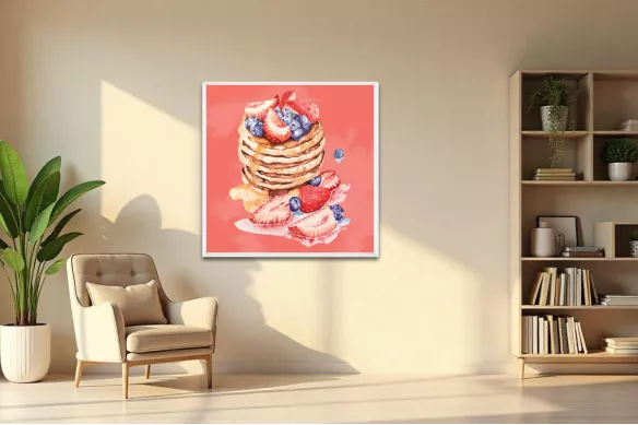 Tableau Cuisine Brunch Sucré painting_white_frame_square