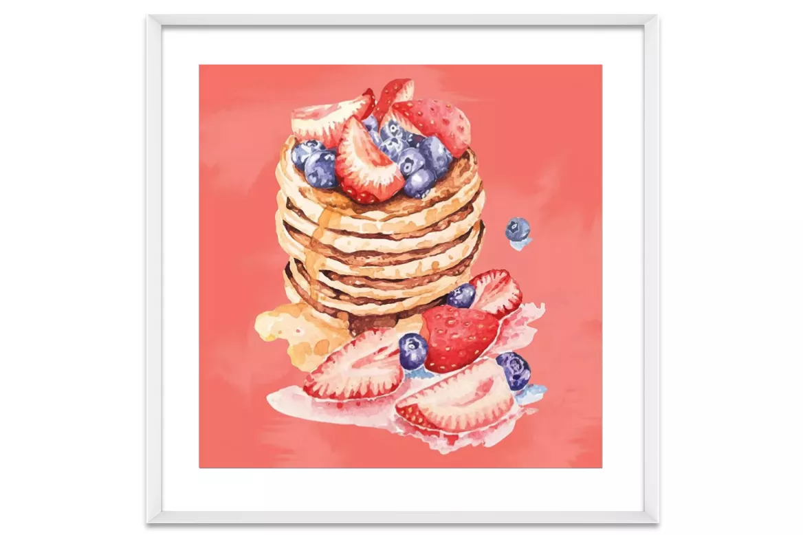 Tableau Cuisine Brunch Sucré painting_white_frame_square