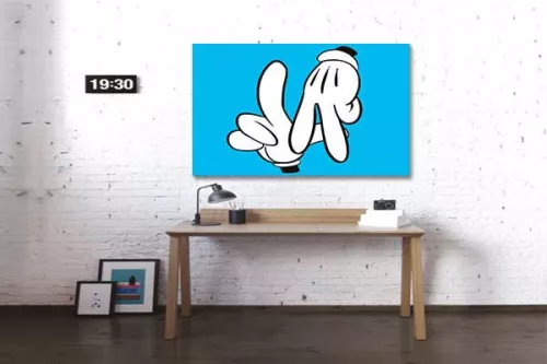 Tableau déco LA Mickey cyan
