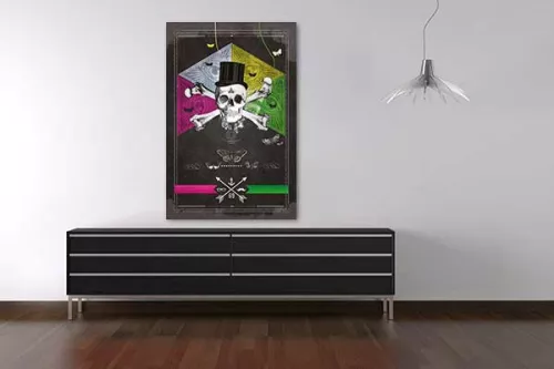 Tableau décoration tête de mort