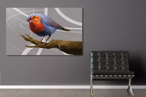 deco mur design moderne  Oiseau bleu