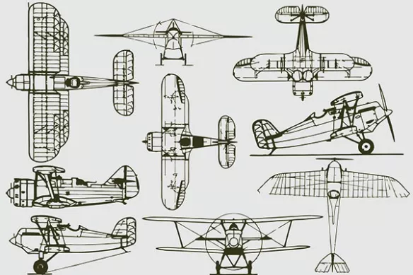 Papier peint décoration Avions 