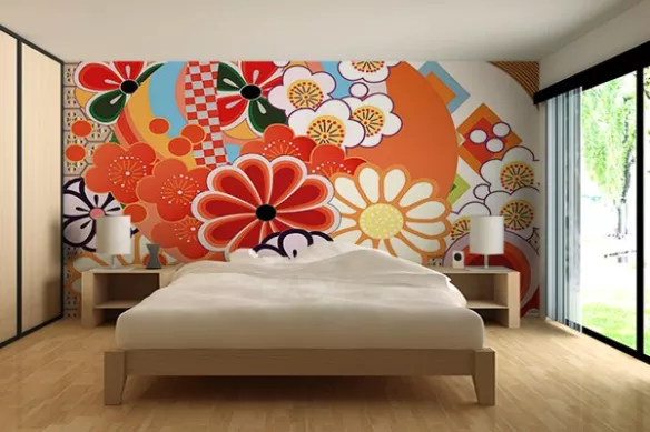 Papier peint Coloful Flowers