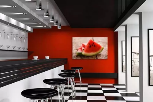 Tableau décoration contemporain pastèque