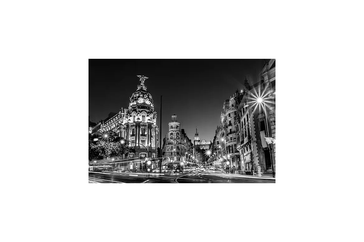 Tableau ville Shopping Street Madrid