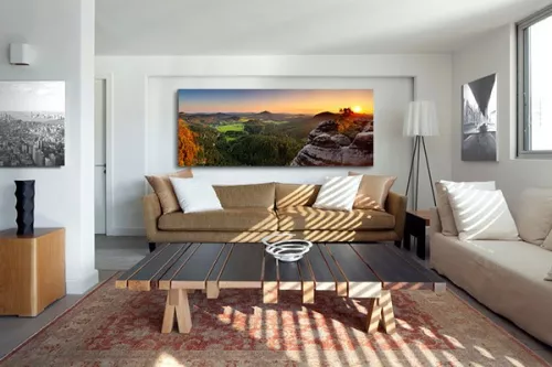 Déco mur vallée ensoleillée 