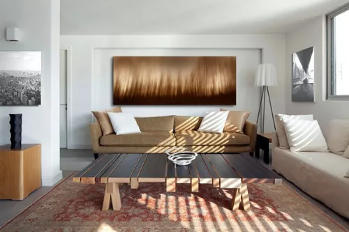 Tableau abstrait vent d'automne