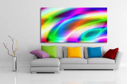 Tableau Abstrait Irisation