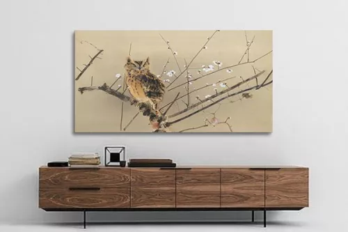 Tableau photo hibou bouh