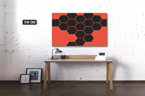 hexagone Alvéoles abeile tableau bleu
