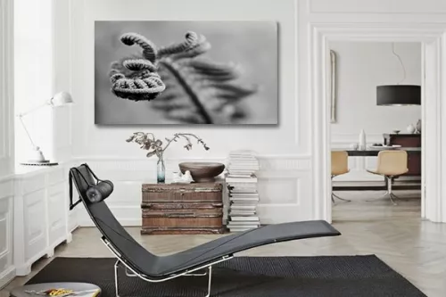 Tableau contemporain fleur corde