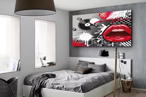mange disque contemporain Lips gris