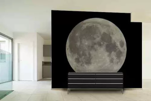 Papier peint original blanc lunaire