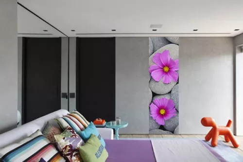 décoration zen fleur violettes