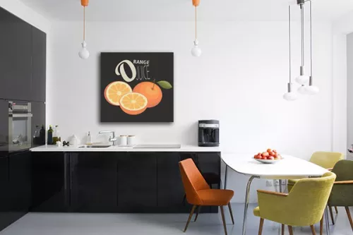 Toile déco fruit Orange
