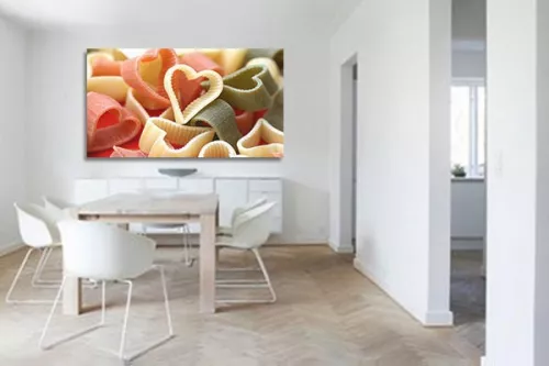 tableau décoration Pâtes en Coeur