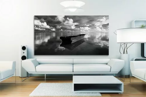 Tableau design noir et blanc Embarcation