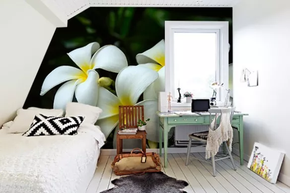 Papier peint zen Fleur Blanche